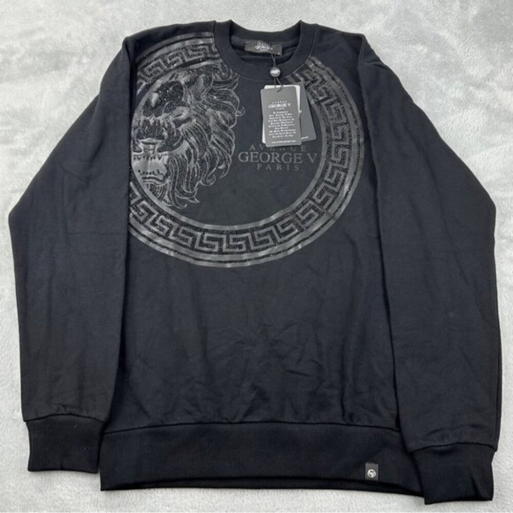 Avenue George V Paris Black Sweater Mens Size L